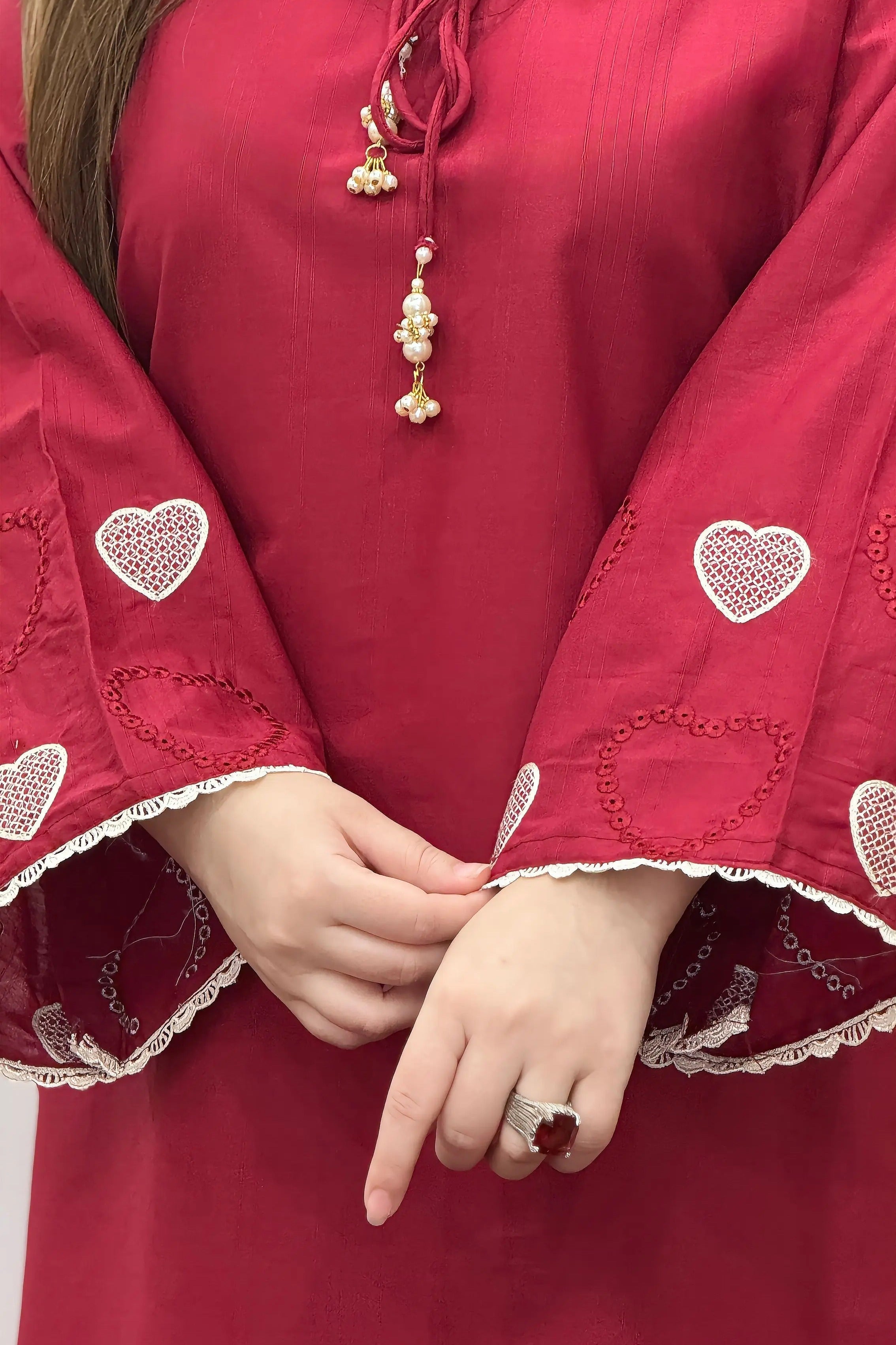 Maroon Heart - Grace Stitch 
