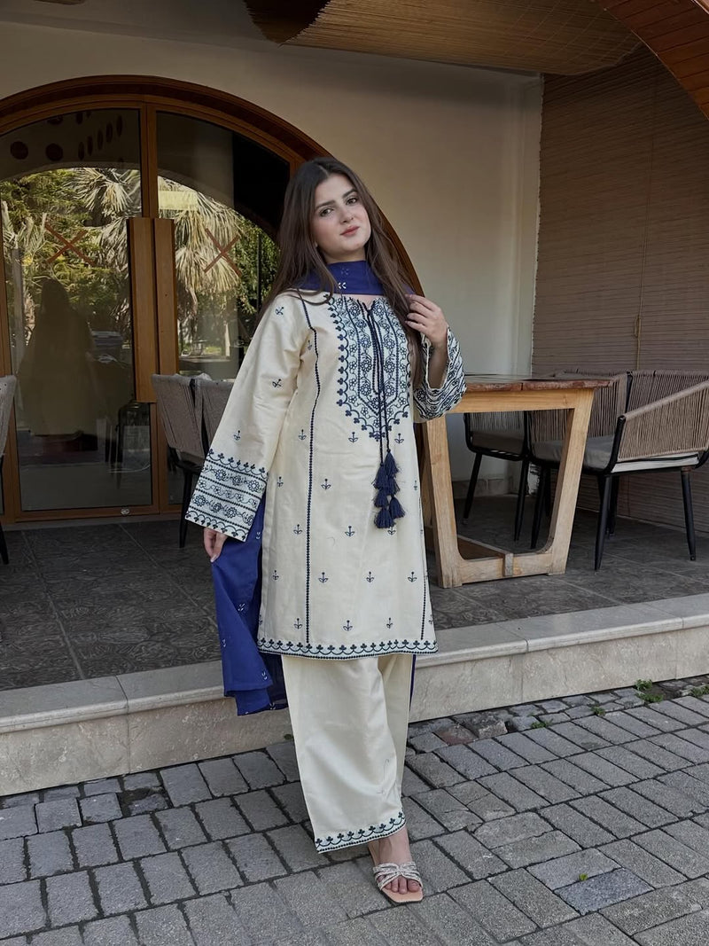 Eshal 3PC Cotton Dress
