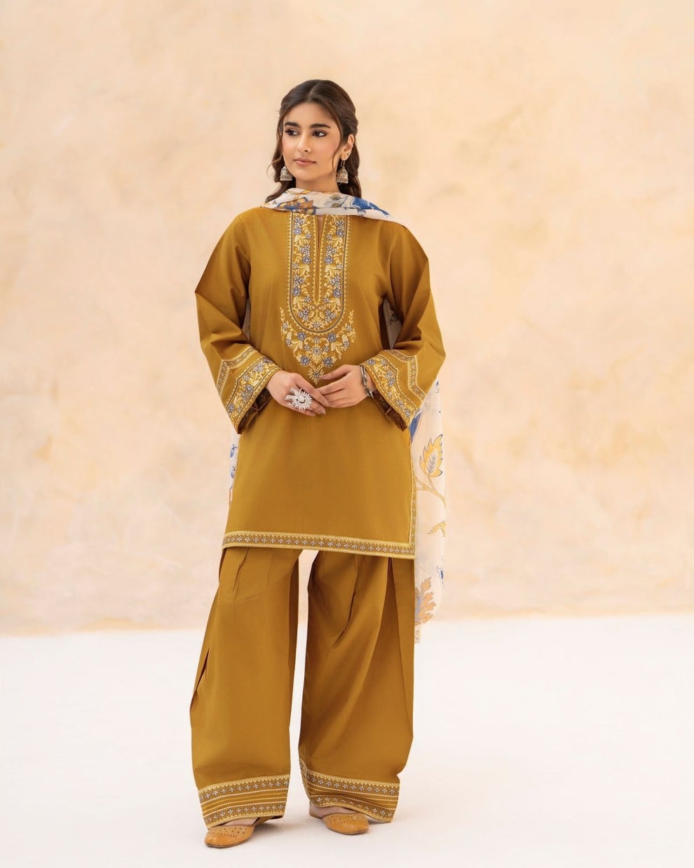 Zareen Mustard 3PC