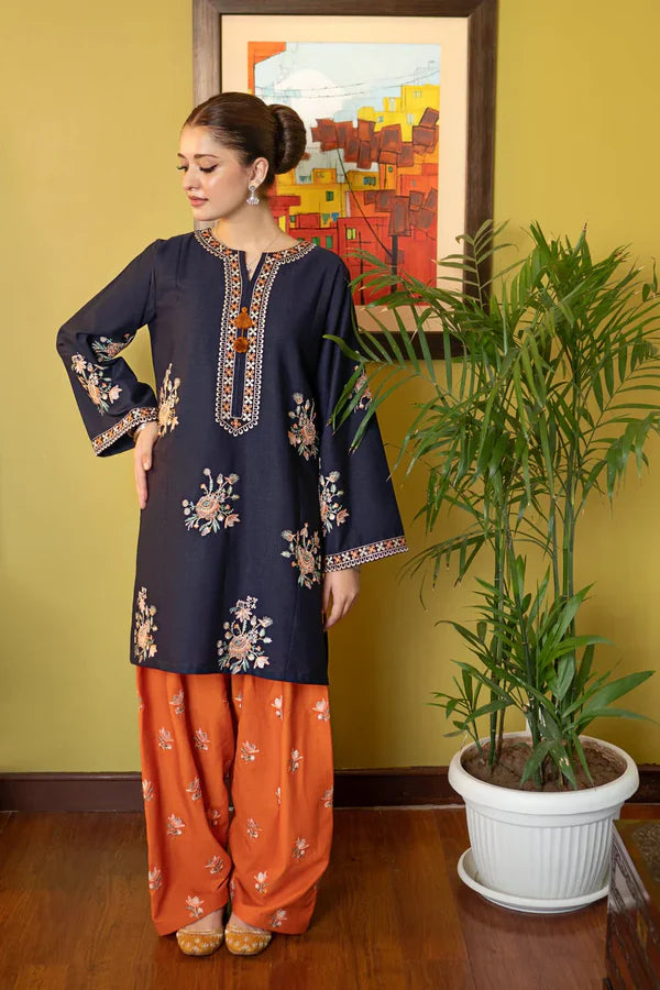 Zarqash 2PC – Premium Embroidered Cotton Suit for Women