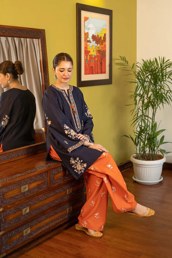 Zarqash 2PC – Premium Embroidered Cotton Suit for Women