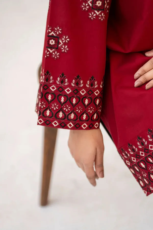 Rang Mahal 2PC – Premium Embroidered Cotton Suit with Farshi Shalwar