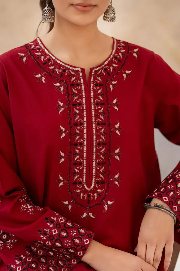 Rang Mahal 2PC – Premium Embroidered Cotton Suit with Farshi Shalwar