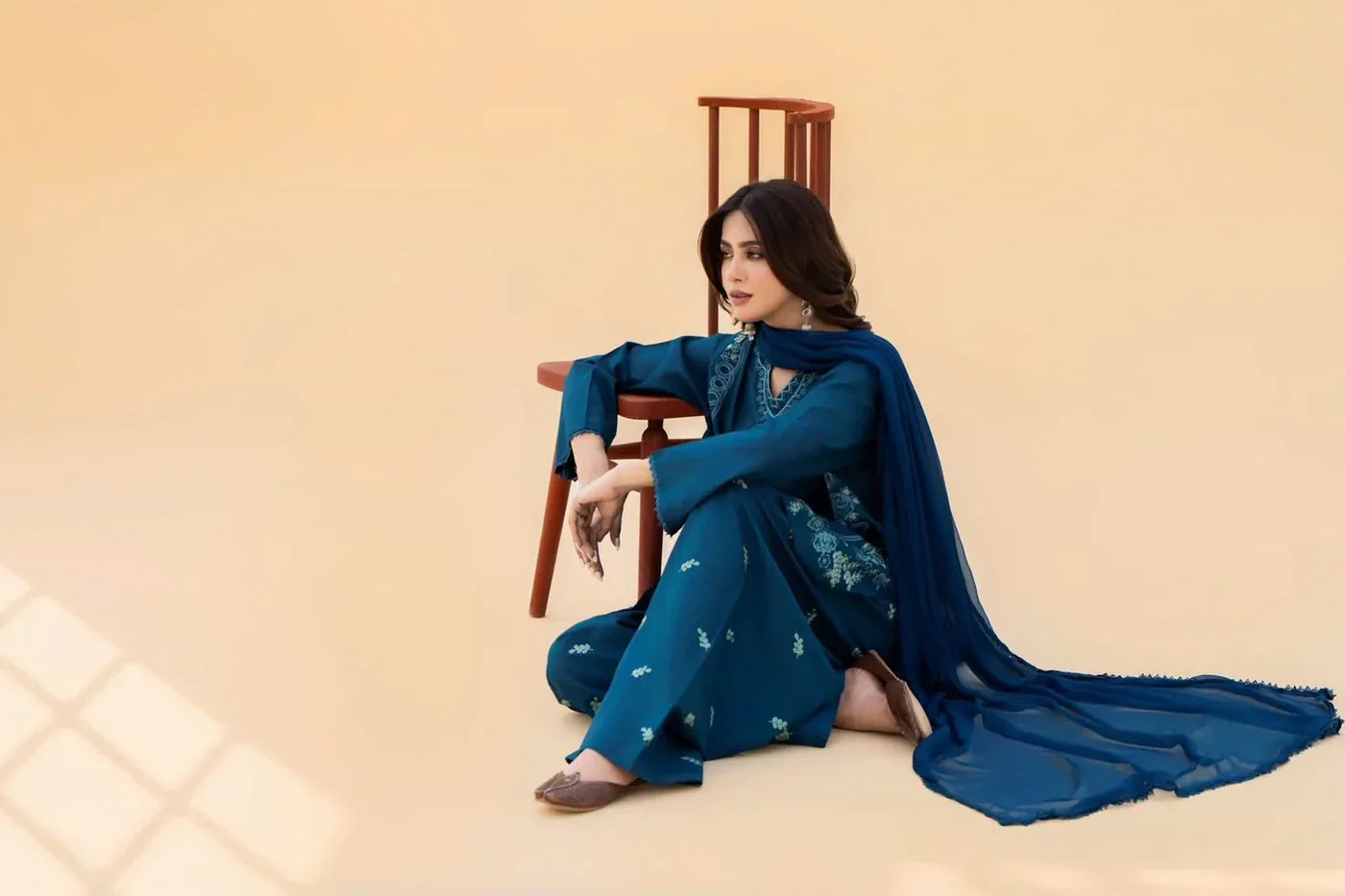 Hina 3 pc stitched suit for women.