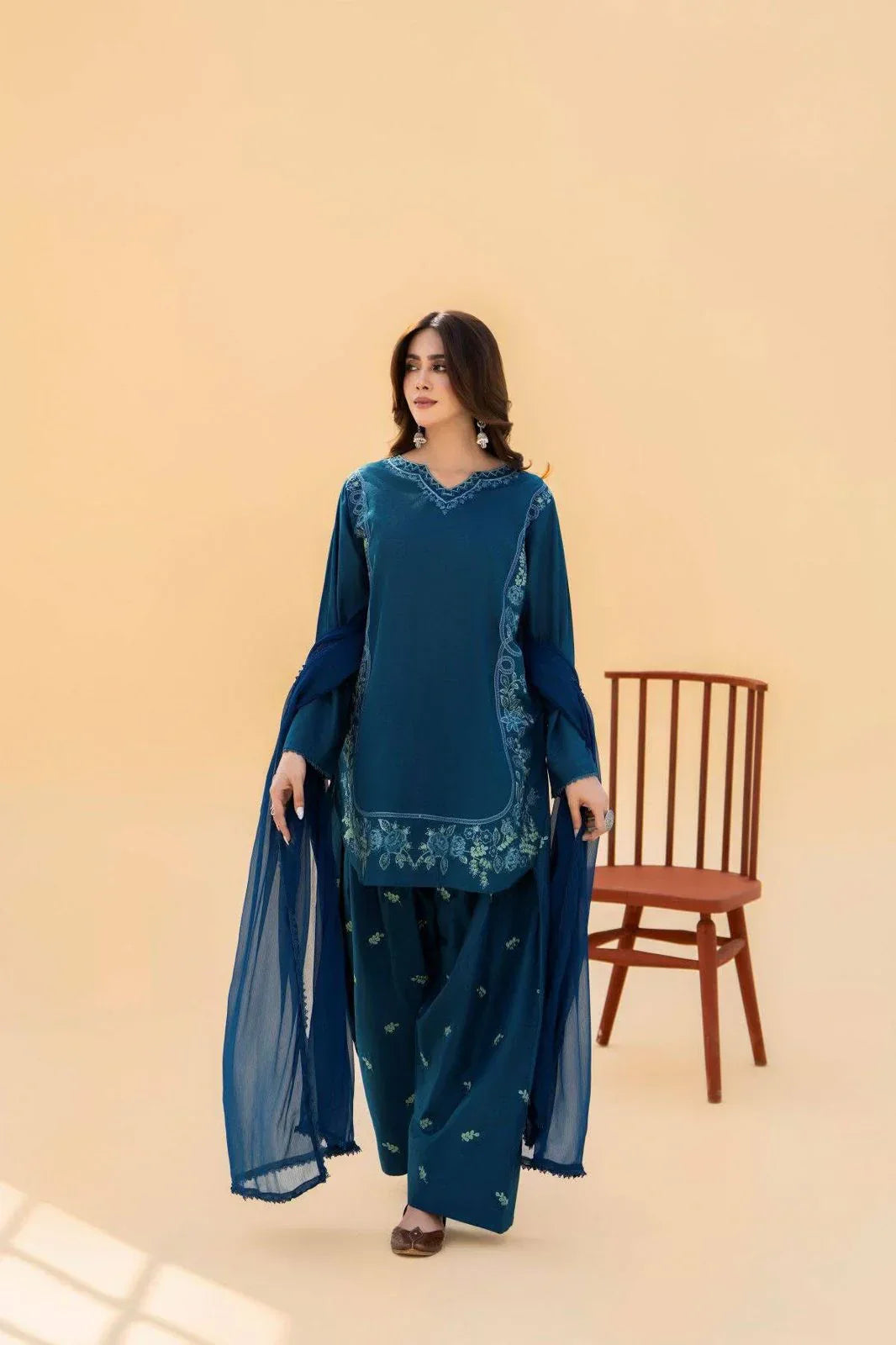 Hina 3 pc stitched suit for women.