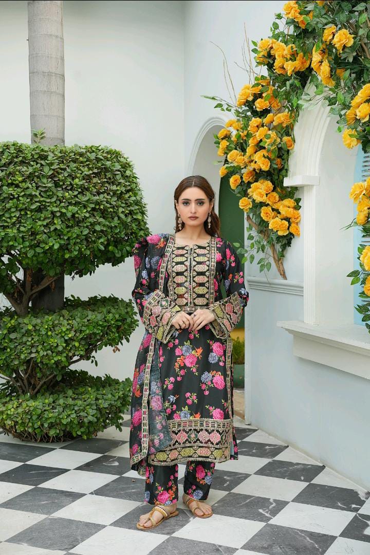 Gulrukh Noir 3PC