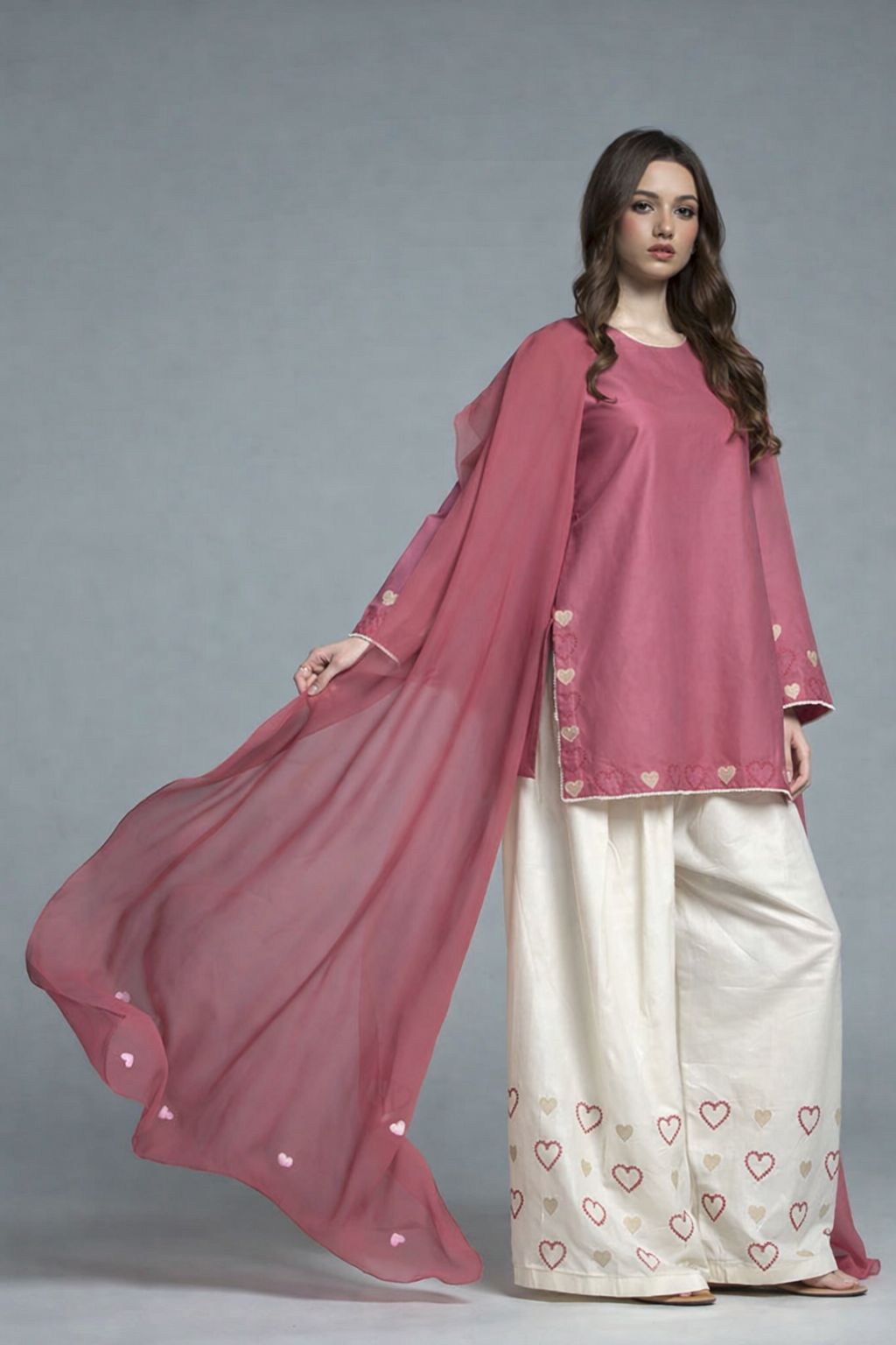 Dil-e-Naz – 3PC Embroidered Cotton Suit