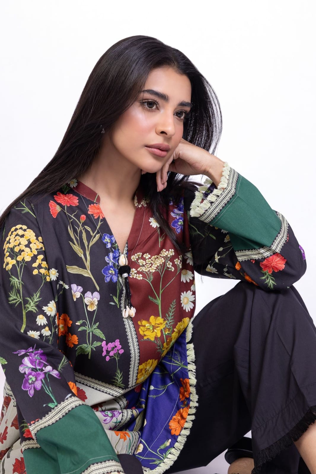 Lush 2PC Printed Poly Lawn Suit
