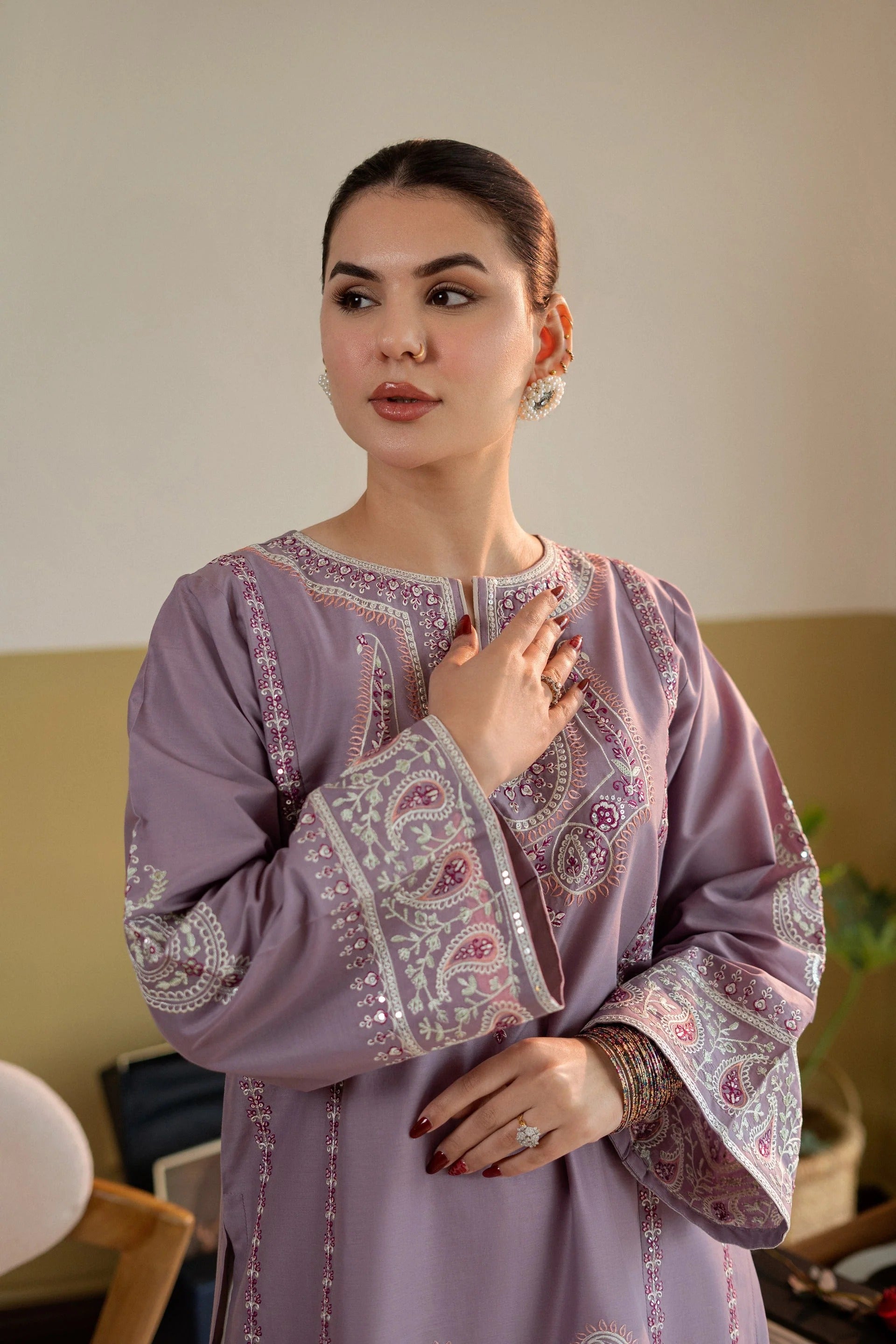 Ayat 2 Piece Lawn Suit | Premium Embroidered Lawn Dress for Women | PoshakPret