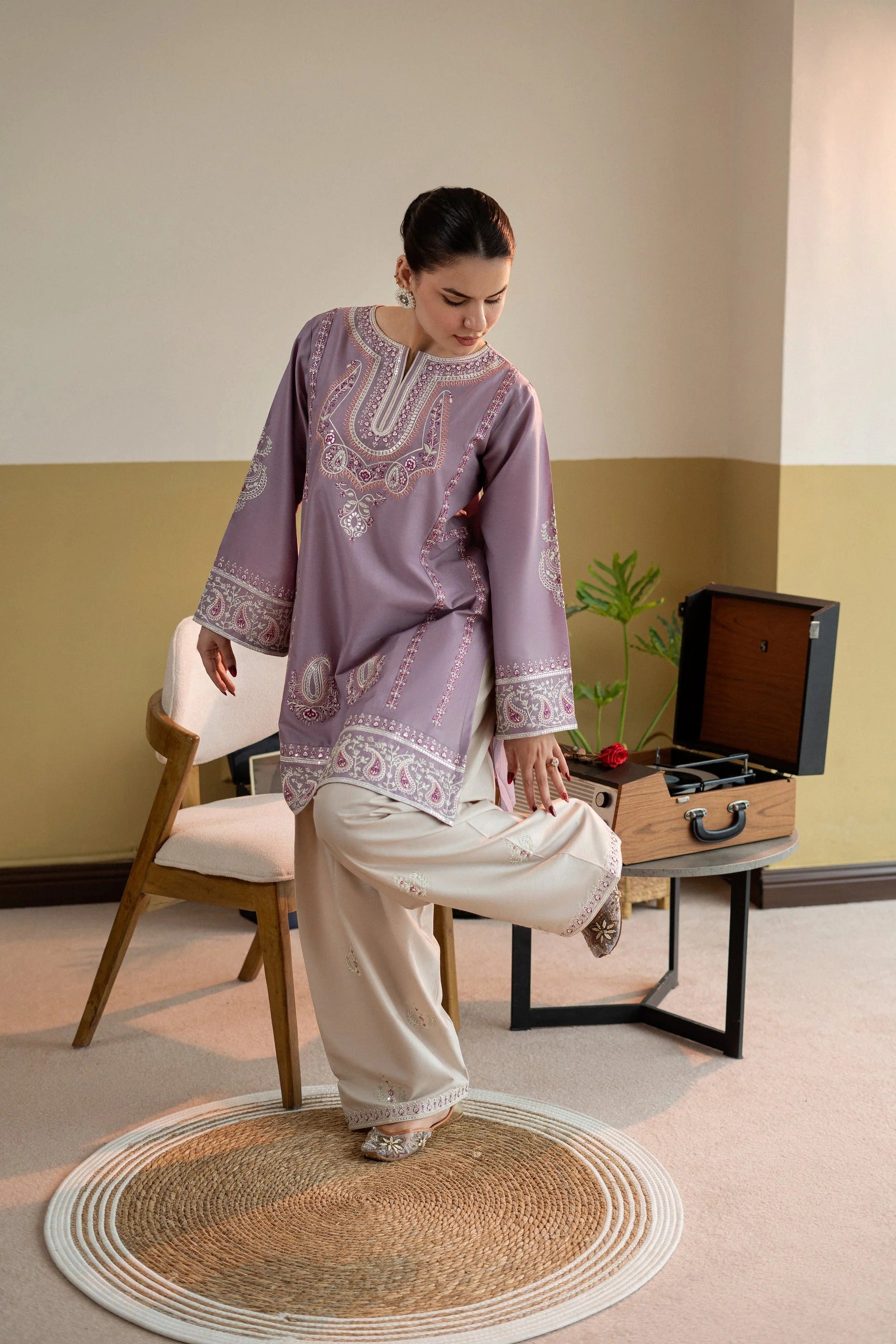 Ayat 2 Piece Lawn Suit | Premium Embroidered Lawn Dress for Women | PoshakPret